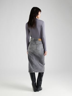 Džínsová sukňa Vero Moda sivá