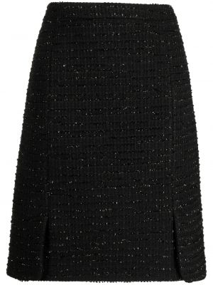 Tvídové mini sukně Paule Ka černé