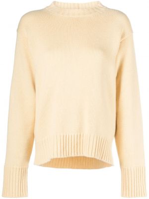 Sweatshirt mit rundem ausschnitt Jil Sander gelb