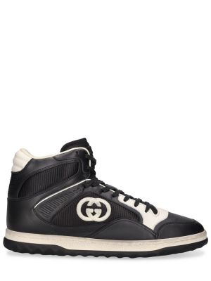 Sneakersy skórzane Gucci czarne