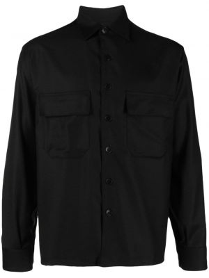 Vlnená košeľa Costumein čierna