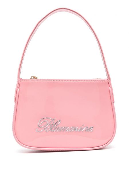 Δερμάτινη τσάντα ώμου Blumarine ροζ
