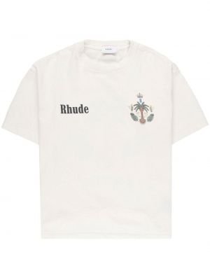 T-shirt Rhude vit