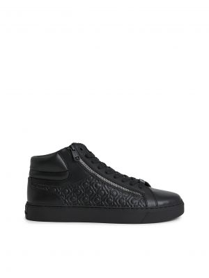 Sneakerși cu șireturi cu fermoar din dantelă Calvin Klein negru