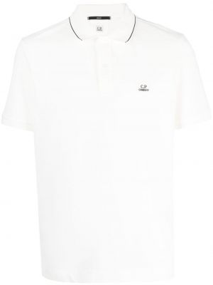 Pamučna polo majica C.p. Company bijela