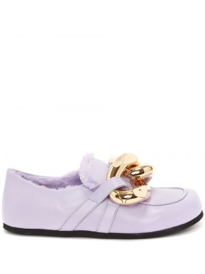 Pantofi loafer din piele Jw Anderson violet