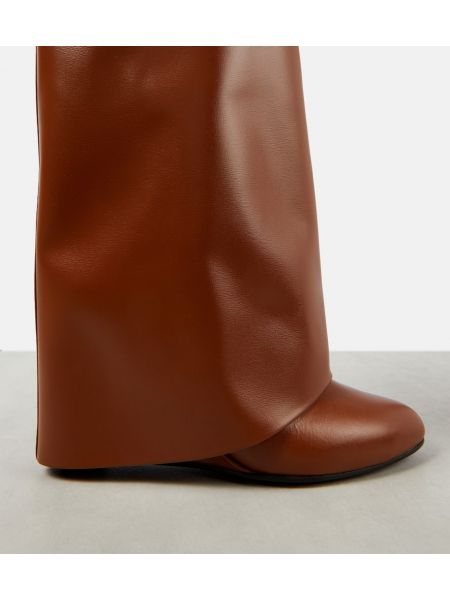 Kožne čizme Givenchy smeđa