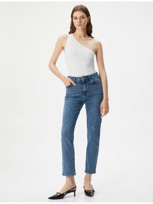 Jeansy skinny slim fit bawełniane z kieszeniami Koton