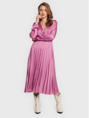 Růžové koktejlové šaty Comma
