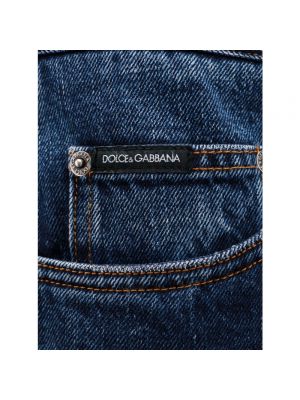 Vaqueros rectos de algodón Dolce & Gabbana azul