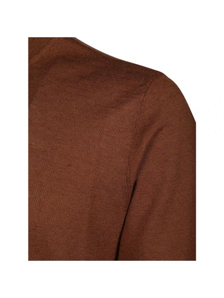 Camisa de lino de algodón Paolo Pecora marrón