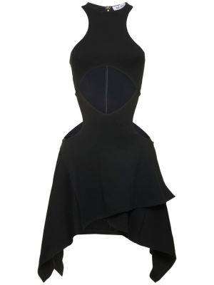 Bavlněné mini šaty The Attico - černá