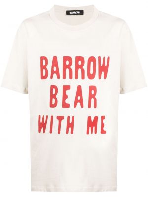 Bavlnené tričko s potlačou Barrow béžová