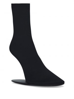 Pletené kotníkové boty Balenciaga černé