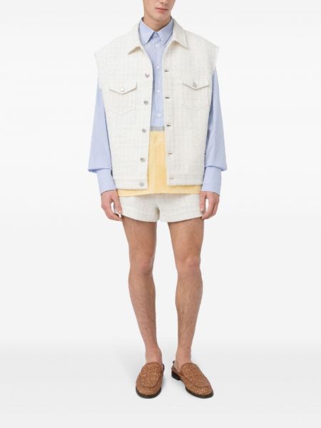 Shorts à paillettes en tweed Gcds blanc