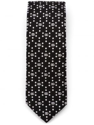 Hodvábna kravata s potlačou Dolce & Gabbana