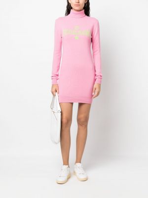 Strick kleid mit print Chiara Ferragni pink
