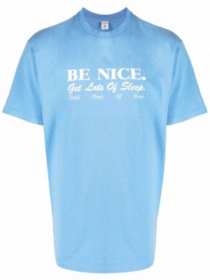 Camiseta con estampado Sporty & Rich azul