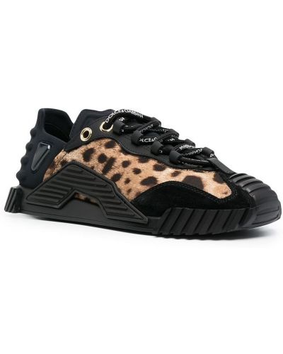 Zapatillas con estampado leopardo Dolce & Gabbana marrón