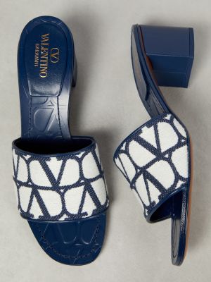 Sandalias de cuero Valentino Garavani azul