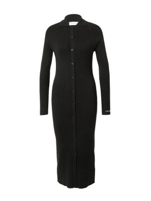 Pletené pletené šaty Calvin Klein čierna