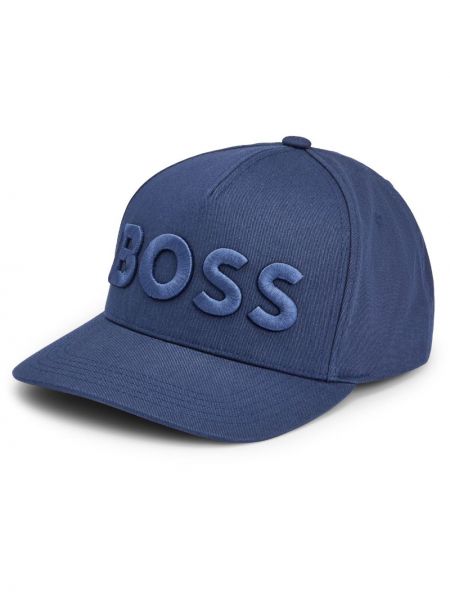 Tikitud nokamüts Boss sinine