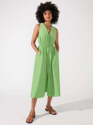 Платье миди без рукавов на молнии Ro&zo зеленый