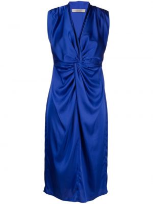 Сатенена миди рокля D.exterior синьо