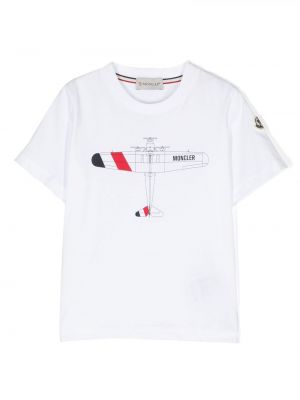 T-shirt con stampa Moncler Enfant bianco