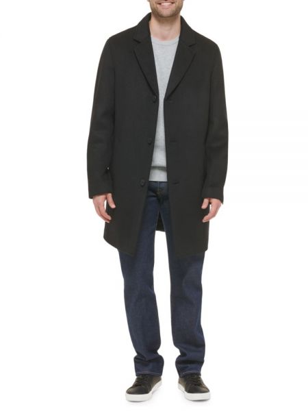 Шерстяное пальто Cole Haan черное