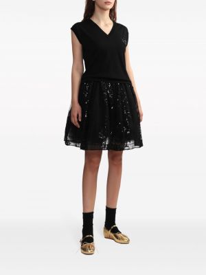 Tylové mini sukně s flitry Simone Rocha černé
