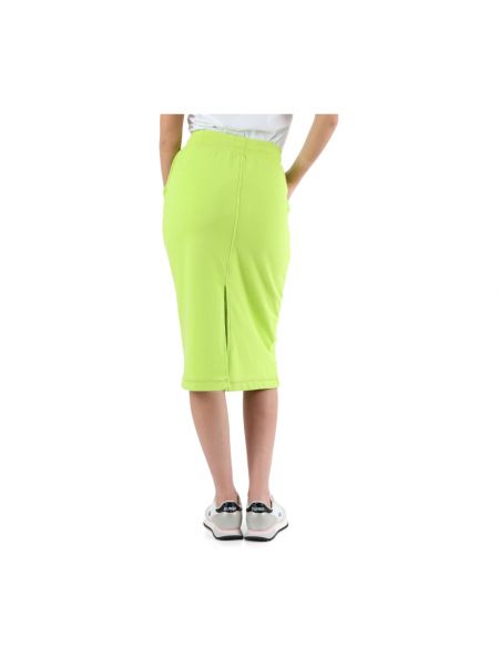 Falda midi de algodón deportiva Sun68 verde