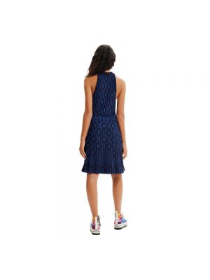 Mini vestido sin mangas con estampado Desigual azul