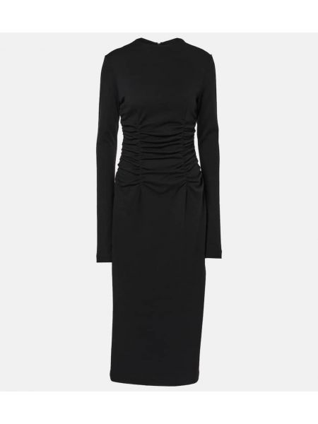 Bomuld uld maxi kjole Sportmax sort