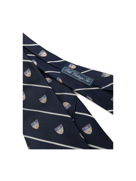 Corbata de seda a rayas Ralph Lauren azul