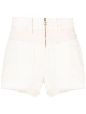 Pantaloni scurți din denim Ba&sh alb