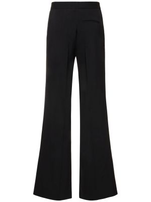 Pantaloni cu talie înaltă de lână Stella Mccartney negru