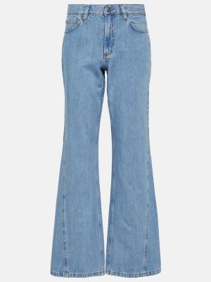 Straight fit džíny s vysokým pasem A.p.c. modré