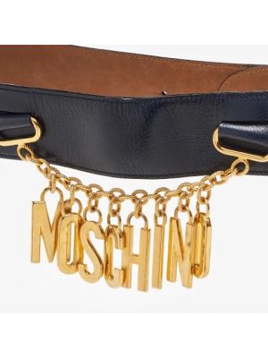 Cinturón de cuero Moschino Pre-owned azul