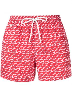 Abstrakt trykk shorts Kiton rød