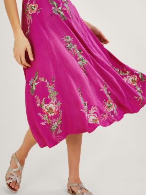Платье с вышивкой Monsoon фиолетовое