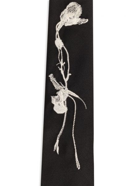 Šilkinis kaklaraištis Alexander Mcqueen juoda