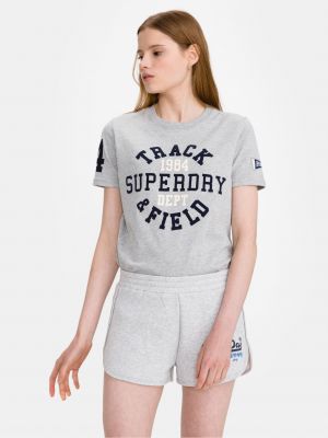 Športové tričko Superdry sivá