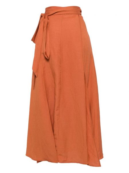 Jupe longue taille haute Voz orange