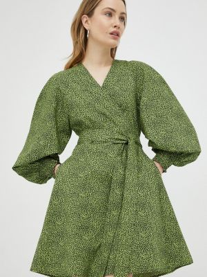 Gestuz pamut ruha Calliope , mini, harang alakú - Zöld
