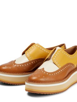 Pantofi brogue din piele cu platformă Clergerie