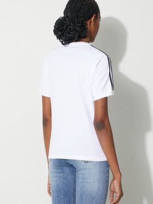 Tricou cu dungi cu dungi Adidas Originals alb