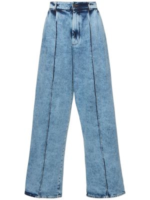 Bavlněné džíny s vysokým pasem relaxed fit Giuseppe Di Morabito modré