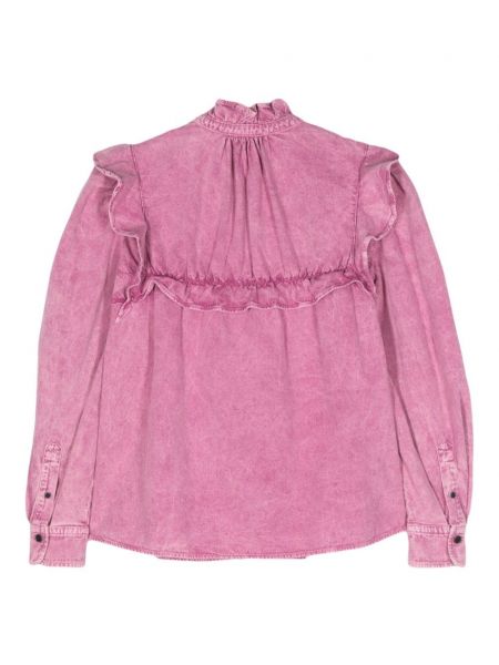 Džinsiniai marškiniai Marant Etoile rožinė