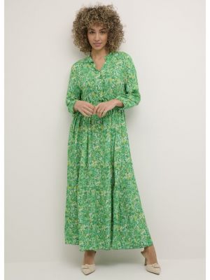 Длинное платье Cream зеленое